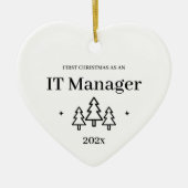 Erste Weihnachten als IT-Manager 2024 Keramik Ornament (Vorne)