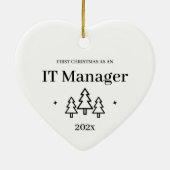 Erste Weihnachten als IT-Manager 2024 Keramik Ornament (Hinten)