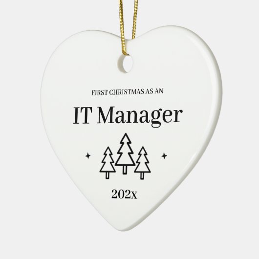 Erste Weihnachten als IT-Manager 2024 Keramik Ornament (Links)