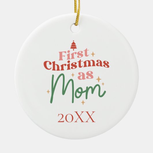 Erste Weihnachten als Junge Mutter der Mama Weihna Keramik Ornament (Vorne)