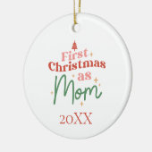 Erste Weihnachten als Junge Mutter der Mama Weihna Keramik Ornament (Links)