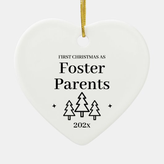 Erste Weihnachten als Jungeltern 2025 Keramik Ornament (Vorne)