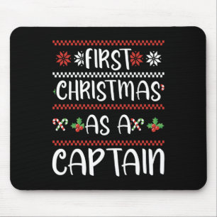 Erste Weihnachten als Kapitän Xmas Winter Niedlich Mousepad