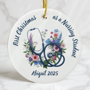 Erste Weihnachten als Krankenpfleger Keramik Ornament
