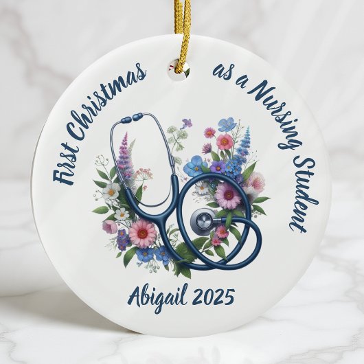 Erste Weihnachten als Krankenpfleger Keramik Ornament