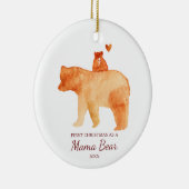 Erste Weihnachten als Mama-Bär neues Baby Keramik Ornament (Rechts)