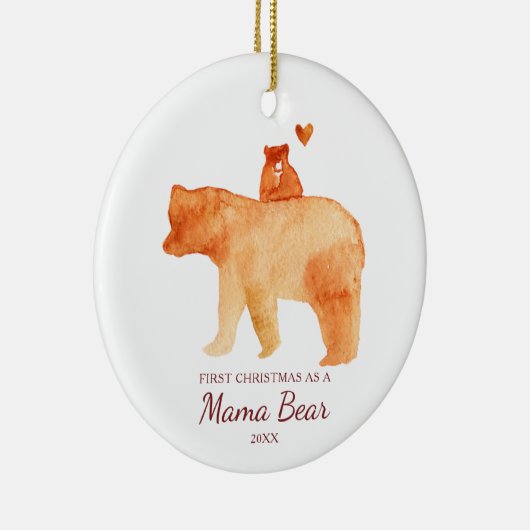 Erste Weihnachten als Mama-Bär neues Baby Keramik Ornament (Rechts)