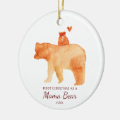 Erste Weihnachten als Mama-Bär neues Baby Keramik Ornament (Links)