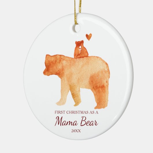 Erste Weihnachten als Mama-Bär neues Baby Keramik Ornament (Links)