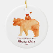 Erste Weihnachten als Mama-Bär neues Baby Keramik Ornament (Hinten)