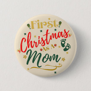 Erste Weihnachten als Mama Button