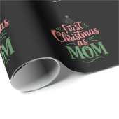 Erste Weihnachten als Mama, die Weihnachten passt Geschenkpapier (Rolleneckpunkt)