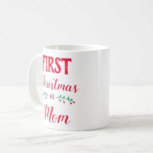 Erste Weihnachten als Mama Kaffeetasse (Vorderseite Links)