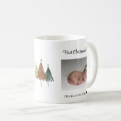 Erste Weihnachten als Mama New Baby Foto Kaffeetasse (VorderseiteRechts)