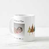 Erste Weihnachten als Mama New Baby Foto Kaffeetasse (Vorderseite Links)