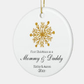 Erste Weihnachten als Mama und Papa-Ornament Keramik Ornament (Links)