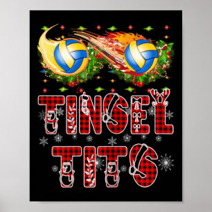 Erste Weihnachten als Momma Tinsel Volleyball Mama Poster