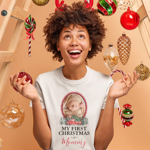 Erste Weihnachten als Mommy Red Truck T - Shirt