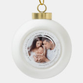 Erste Weihnachten als Mommy und Daddy Marble Foto Keramik Kugel-Ornament (Vorderseite)