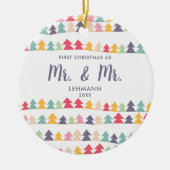 Erste Weihnachten als Mr. & Mr. Personalisierte We Keramik Ornament (Vorne)