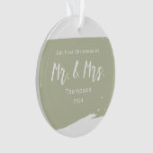 Erste Weihnachten als Mr. & Mrs. Acrylic Ornament (Vorderseite)