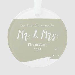 Erste Weihnachten als Mr. & Mrs. Acrylic Ornament