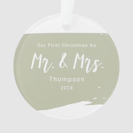 Erste Weihnachten als Mr. & Mrs. Acrylic Ornament (Vorderseite)