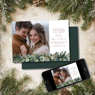 Erste Weihnachten als Mr. & Mrs. Elegant Greenery