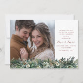 Erste Weihnachten als Mr. & Mrs. Elegant Greenery (Vorderseite)