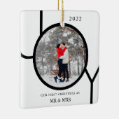 Erste Weihnachten als Mr. & Mrs. Foto Keramik Orna Keramikornament (Rechts)
