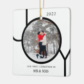 Erste Weihnachten als Mr. & Mrs. Foto Keramik Orna Keramikornament (Links)