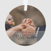 Erste Weihnachten als Mr. & Mrs. Fotos Ornament (Rückseite)