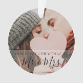 Erste Weihnachten als Mr. & Mrs. Fotos Ornament (Vorderseite)