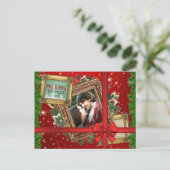 Erste Weihnachten als Mr. & Mrs. Gold Frame Foto (Stehend Vorderseite)