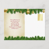 Erste Weihnachten als Mr. & Mrs. Gold Frame Foto (Rückseite)