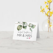 Erste Weihnachten als Mr. & Mrs. Husband Ehefrau G Karte (Gelbe Blume)