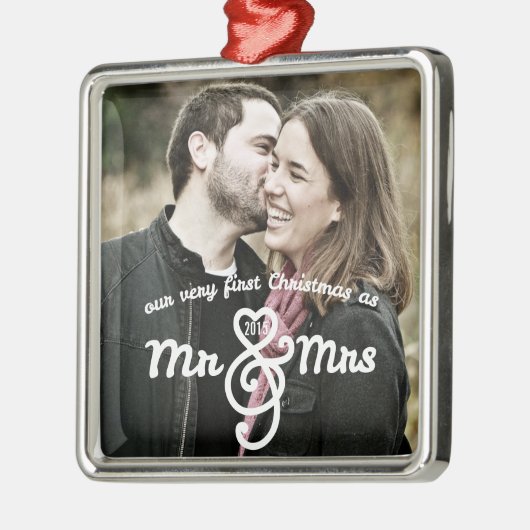 Erste Weihnachten als Mr & Mrs Keepake Ornament (Links)