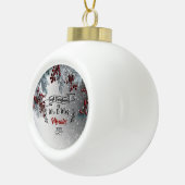 Erste Weihnachten als Mr. & Mrs. Keramik Kugel-Ornament (Rechts)