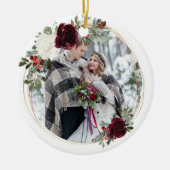 Erste Weihnachten als Mr. & Mrs. Keramik Ornament (Vorne)