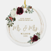 Erste Weihnachten als Mr. & Mrs. Keramik Ornament (Hinten)