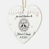 Erste Weihnachten als Mr. & Mrs. Ornament Neu gezo (Links)
