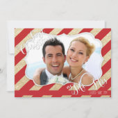 Erste Weihnachten als Mr & Mrs. Red and Gold Card (Vorderseite)