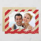 Erste Weihnachten als Mr & Mrs. Red and Gold Card (Vorne/Hinten)