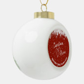 Erste Weihnachten als Mr. & Mrs. Red Keramik Ornam Kugel-Ornament (Links)
