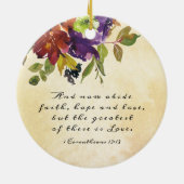 Erste Weihnachten als Mr. & Mrs. Wedding Bibel Keramik Ornament (Hinten)