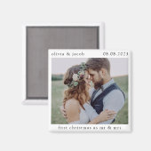 Erste Weihnachten als Mr. & Mrs. Wedding Foto Keep Magnet (Vorderseite/Rückseite)