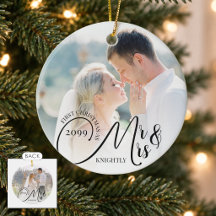 Erste Weihnachten als Mr. und Mrs. 2 Foto Schwarz-