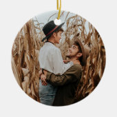 Erste Weihnachten als mr und mrs bauble Foto Keramik Ornament (Vorne)