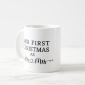 Erste Weihnachten als Mr. und Mrs. Foto Kaffeetasse (Vorderseite Links)