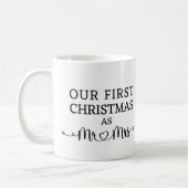 Erste Weihnachten als Mr. und Mrs. Foto Kaffeetasse (Links)